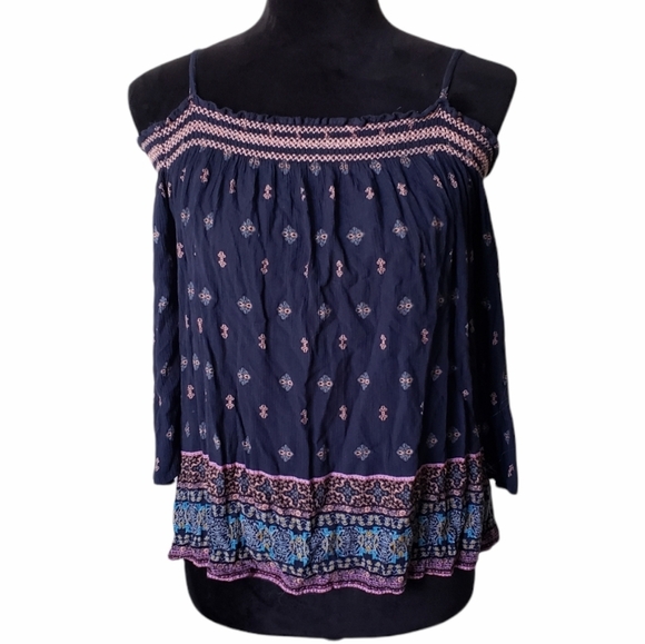 Xhilaration Boho Cold Shoulder Top Size XS - Picture 1 of 6